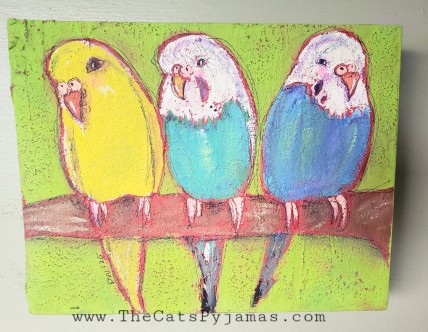 Three Budgies