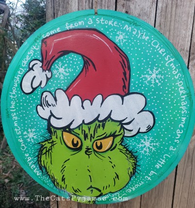 Grinch Door Hanger (Round)