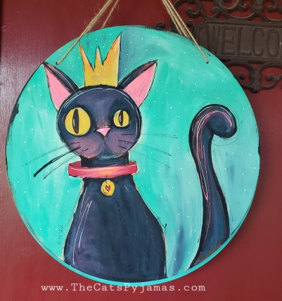 Black Cat Door Hanger