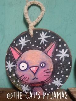 Gray Kitty ornament