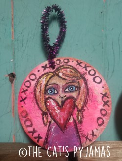 Girl with a Heart ornament