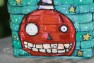 Painted Halloween Basket Purse