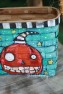 Painted Halloween Basket Purse