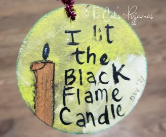Black Flame Candle Hocus Pocus ornament Black Flame Candle Hocus Pocus ornament