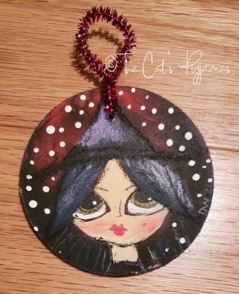 Purple Witch Ornament