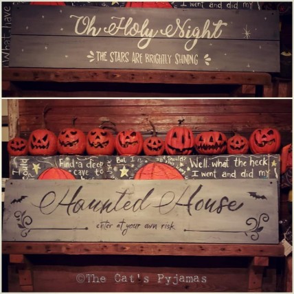 Two-sided Sign, Halloween & Christmas