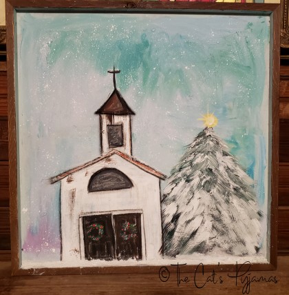 Vintage Church Painting