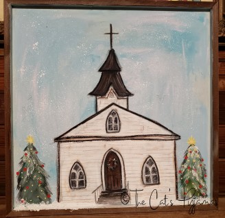Vintage Church Painting Vintage Church Painting