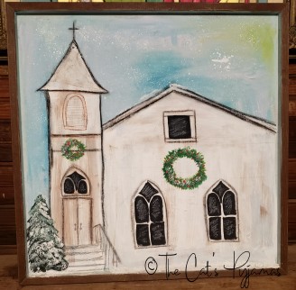 Vintage Church Painting