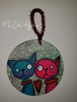 Colorful Kitties ornament