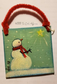 Snowman and Star Ornament