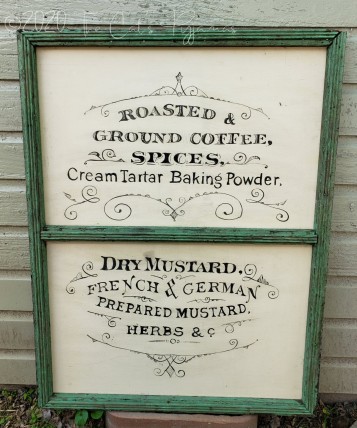 Hand-painted coffee sign