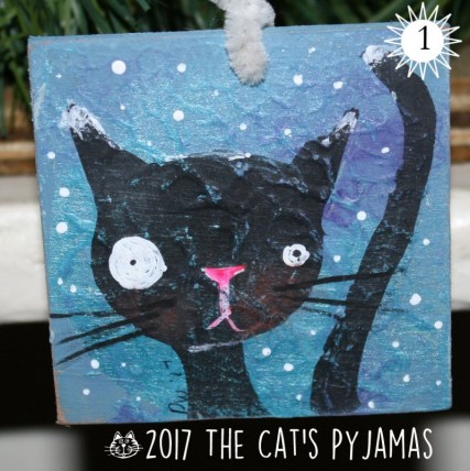 Black kitty ornament