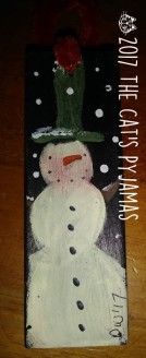 Skinny Snowman ornament o42